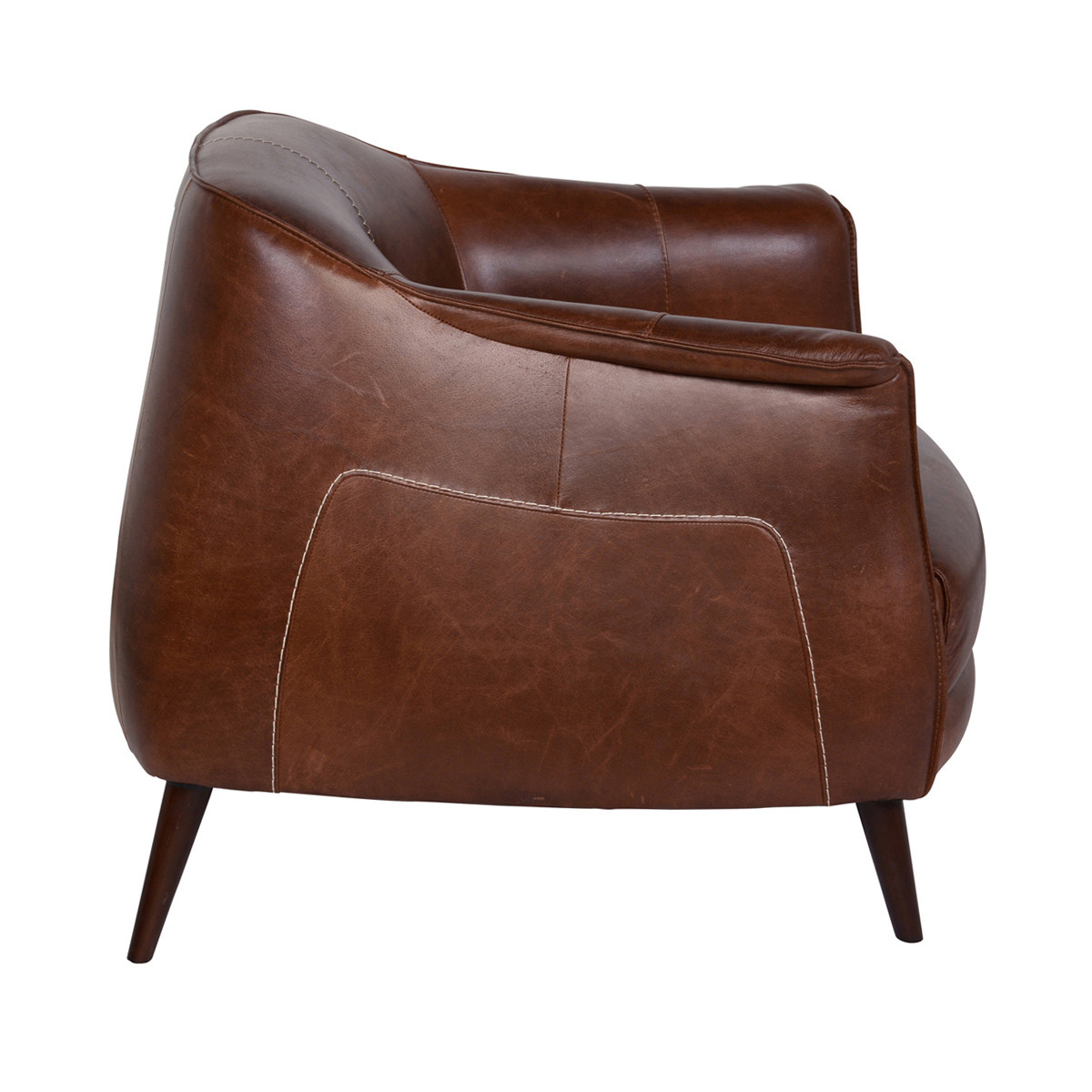 Martel Top Grain Leather Club Chair