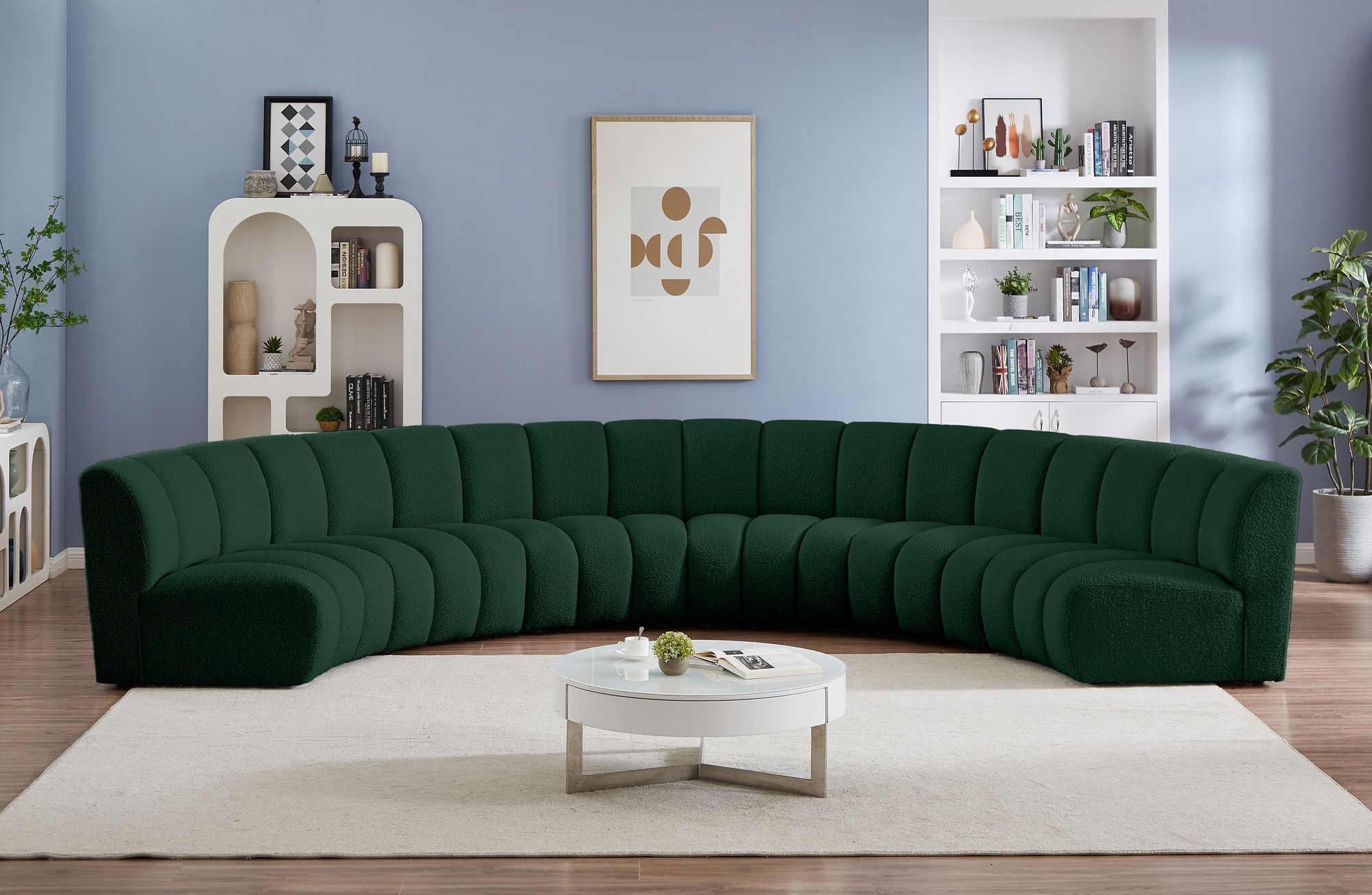 Infinity 174" 6-Piece Boucle Fabric Sectional Sofa