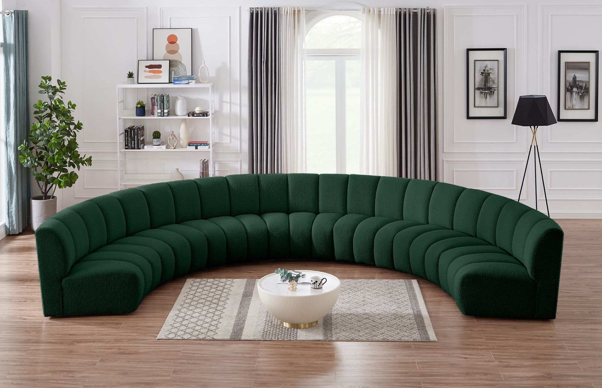 Infinity 183" 7-Piece Boucle Fabric Sectional