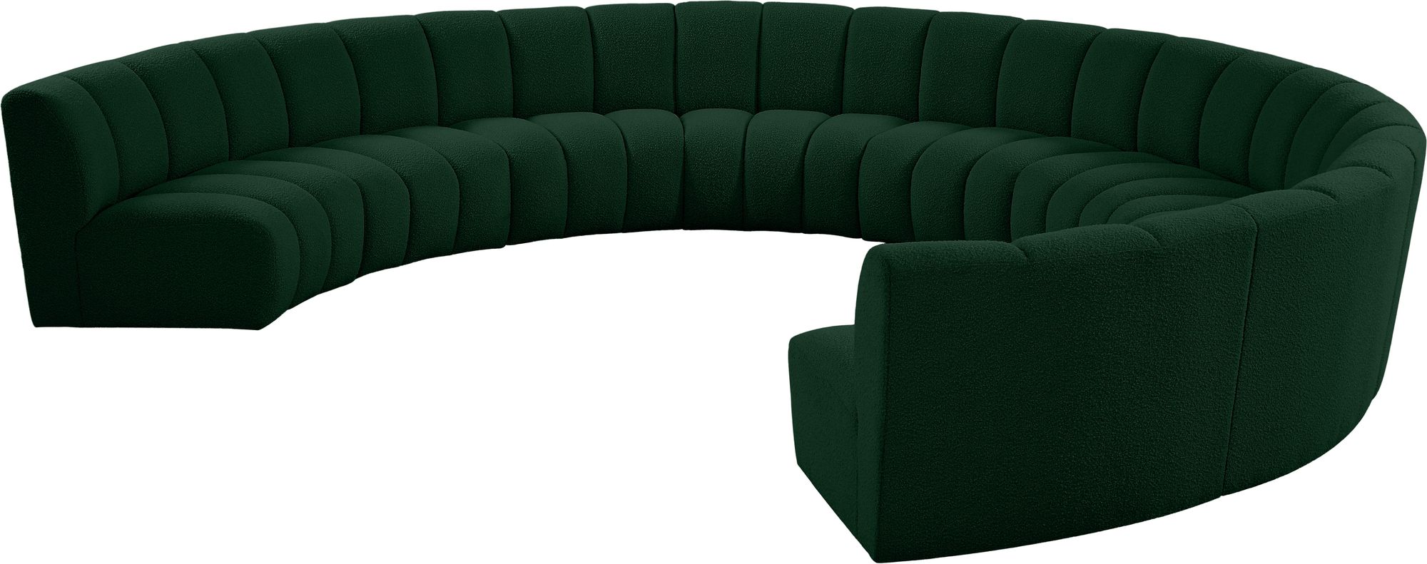 Infinity 183" 9-Piece Boucle Fabric Sectional