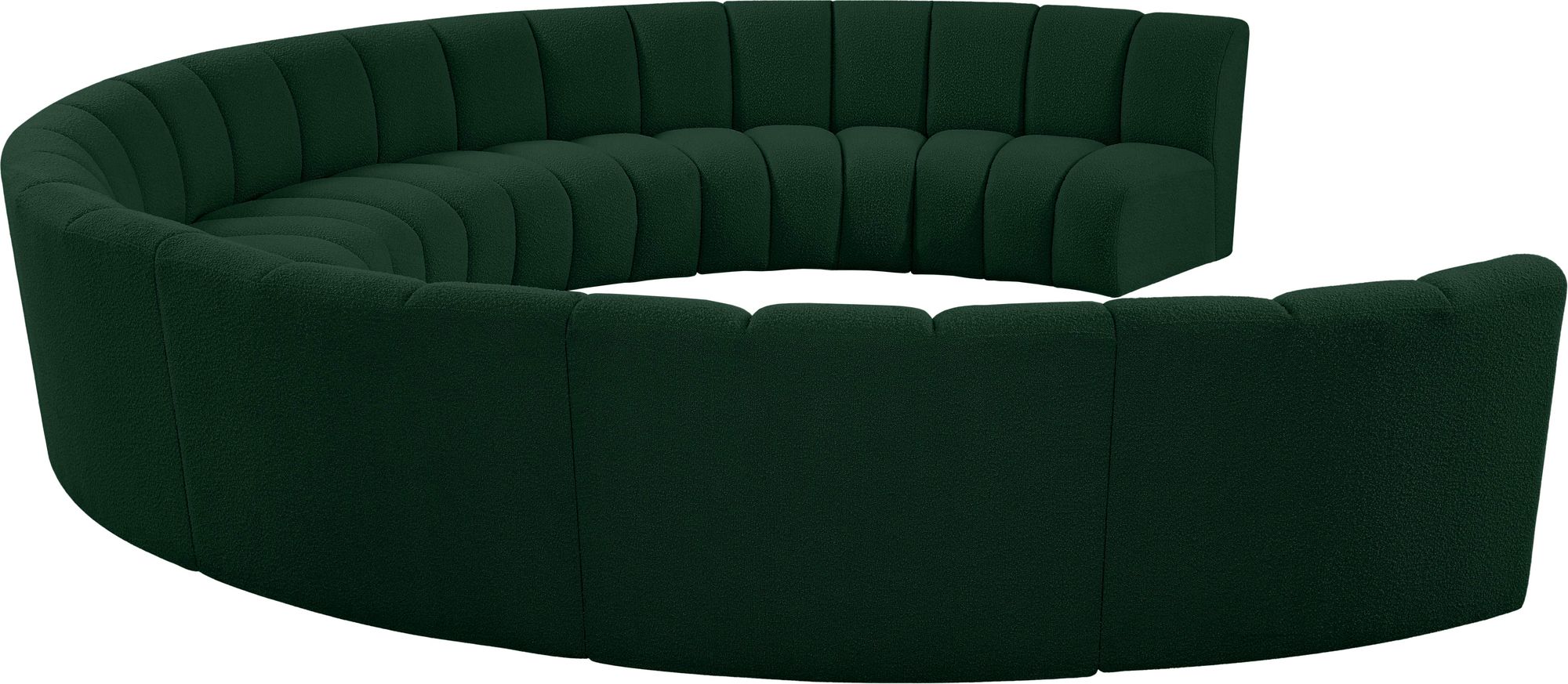 Infinity 183" 9-Piece Boucle Fabric Sectional