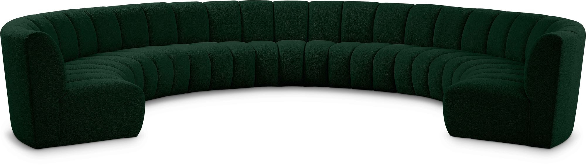 Infinity 183" 9-Piece Boucle Fabric Sectional Sofa