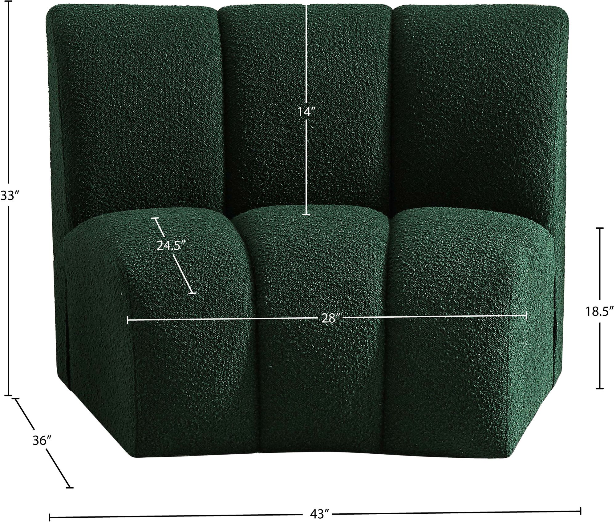 Infinity Boucle Fabric Modular Chair