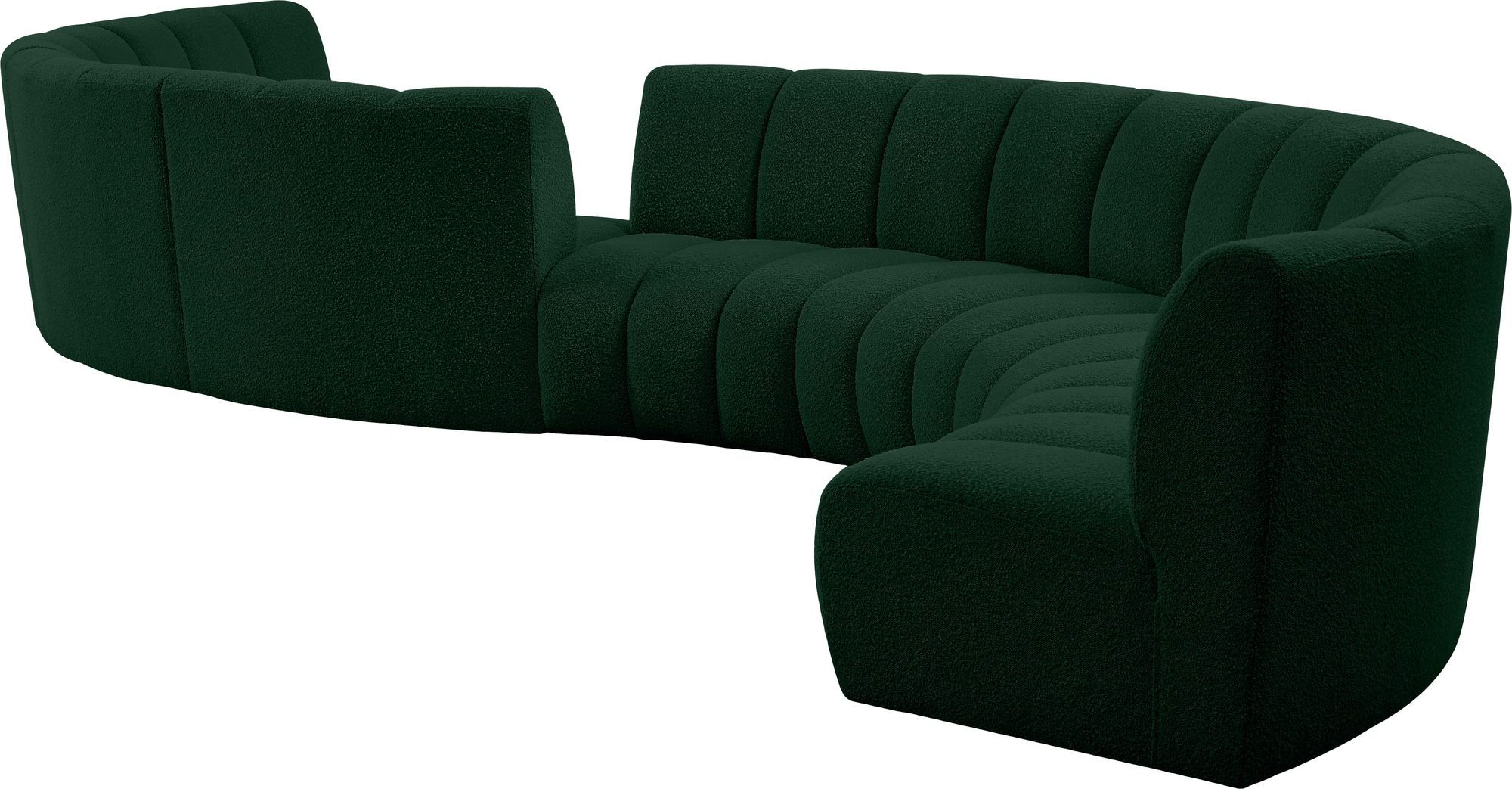 Infinity 268" 8-Piece Boucle Fabric Sectional Sofa