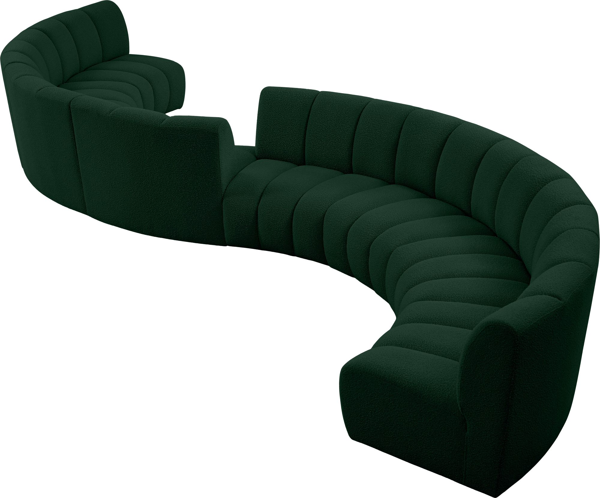 Infinity 268" 8-Piece Boucle Fabric Sectional