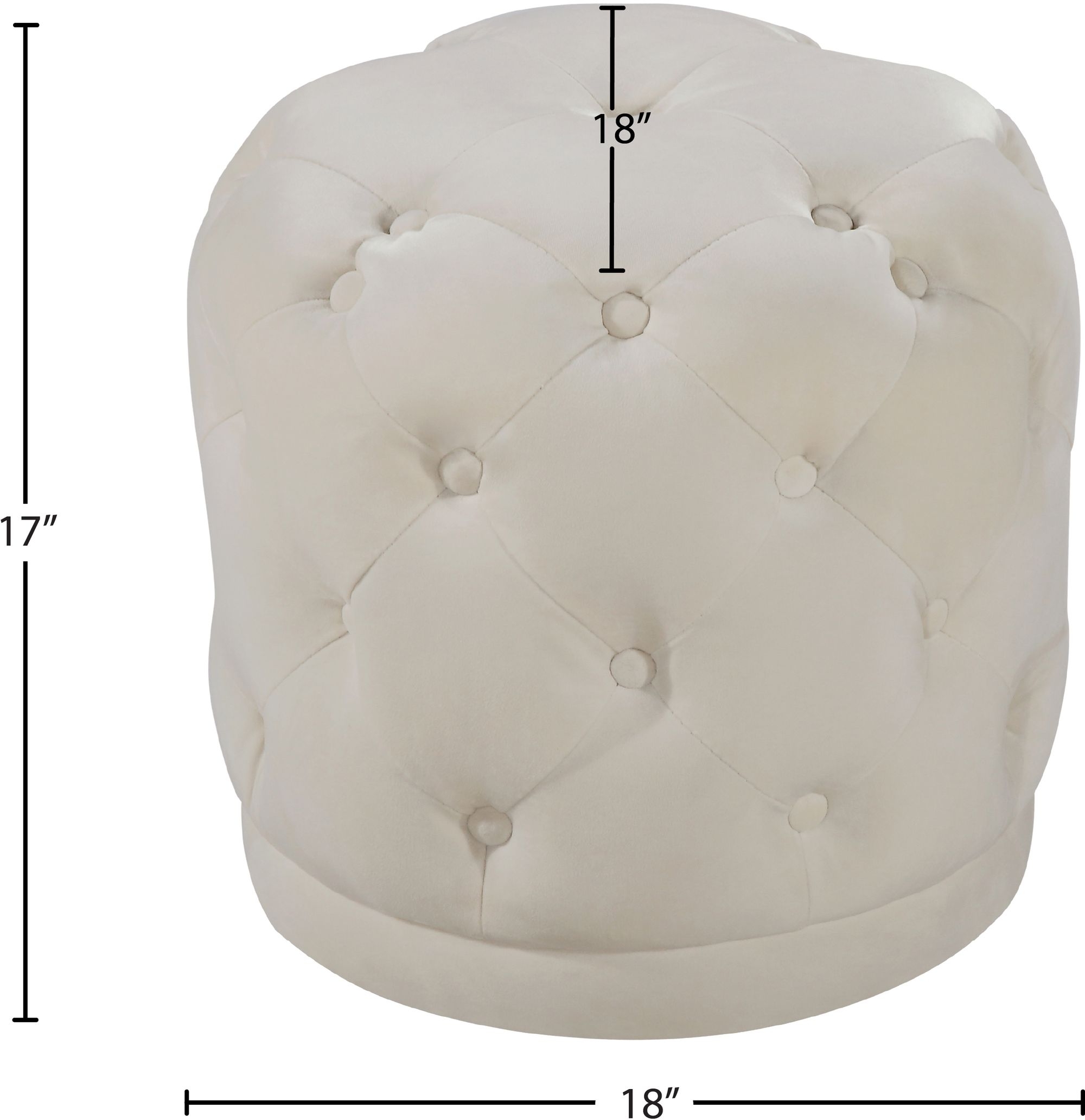 Harper Velvet Ottoman/Stool