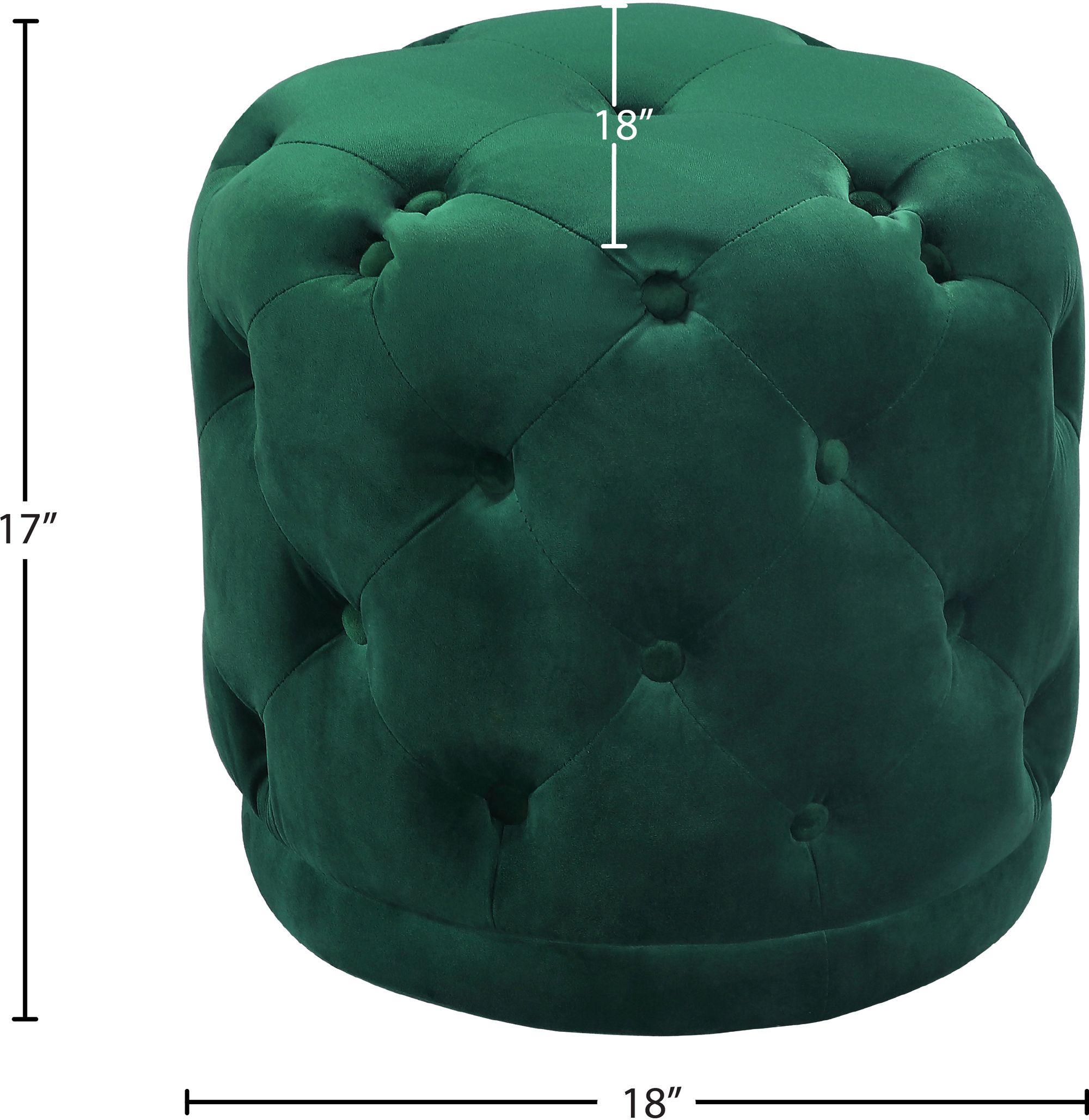 Harper Velvet Ottoman/Stool