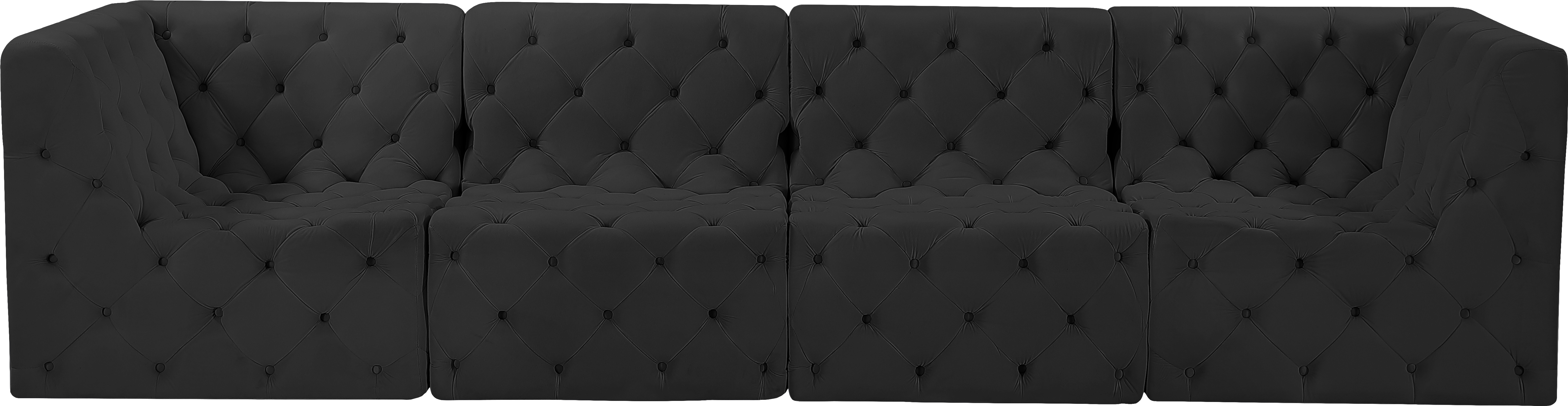 Tuft 128" Velvet Modular Sofa