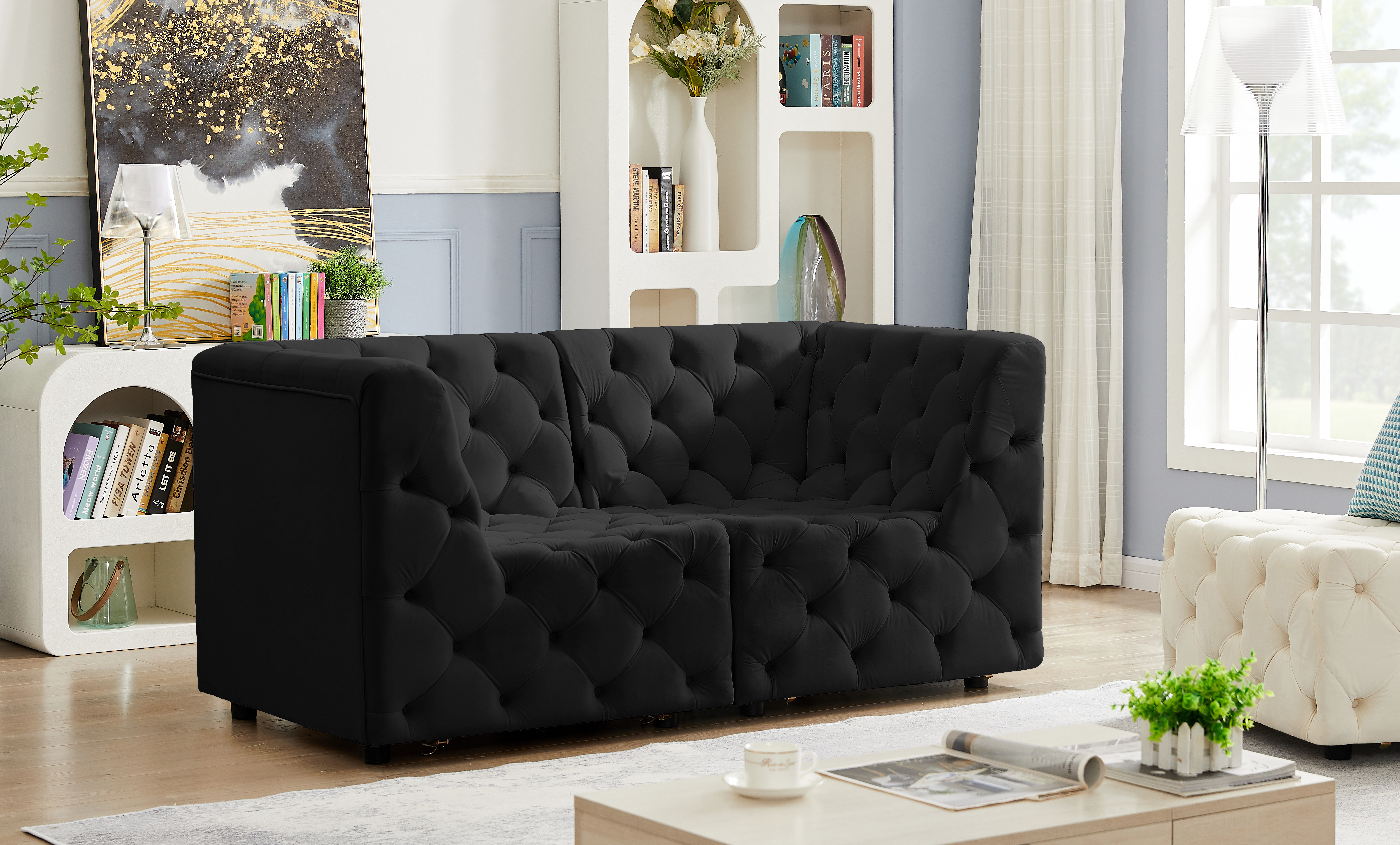 Tuft 70" Velvet Modular Sofa