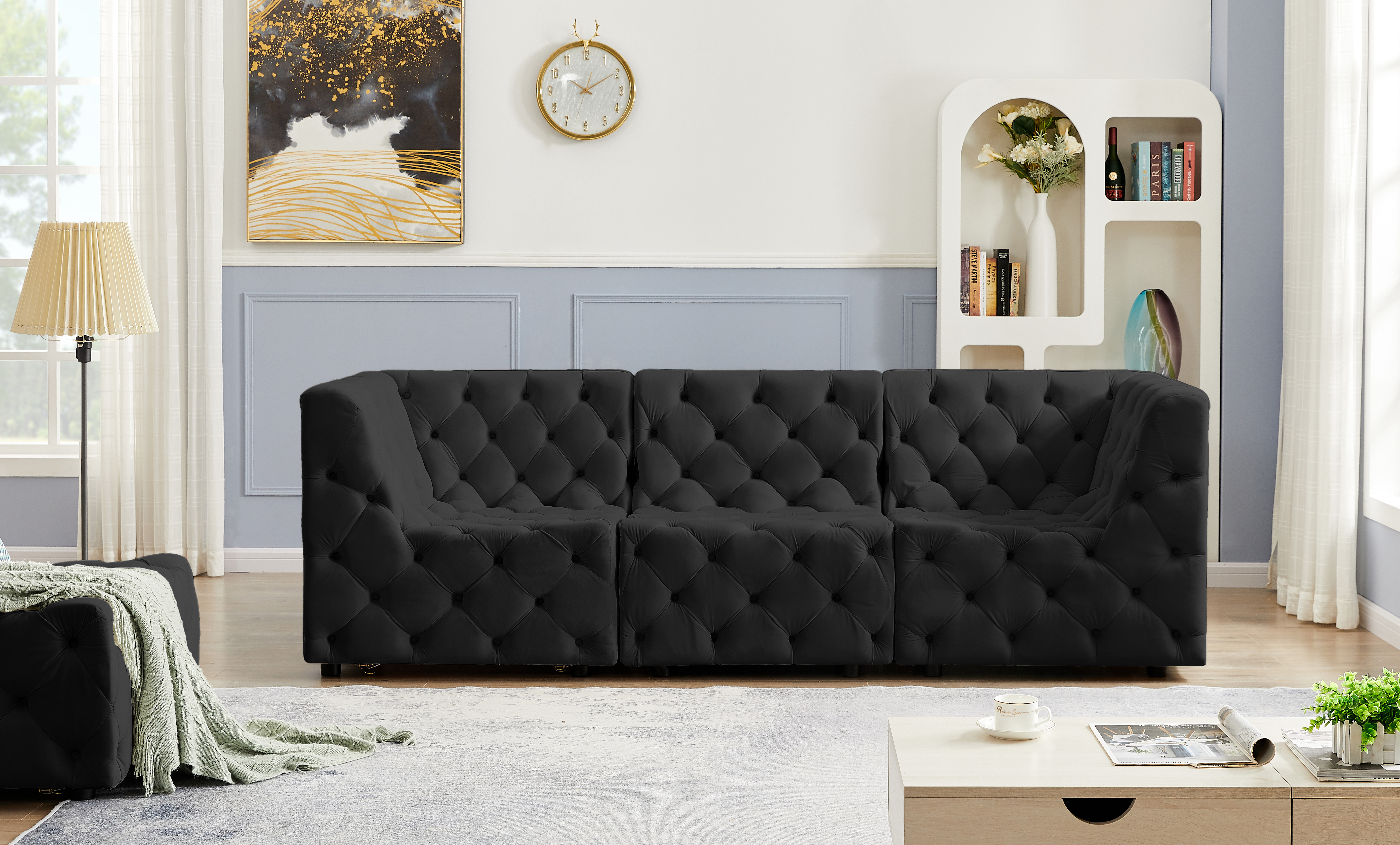 Tuft 99" Velvet Modular Sofa