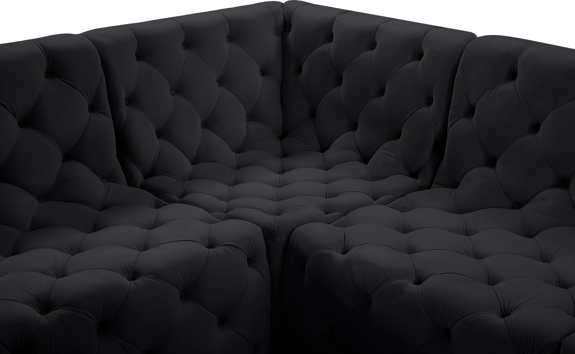 Tuft 99" 4-Piece Velvet Modular Sectional