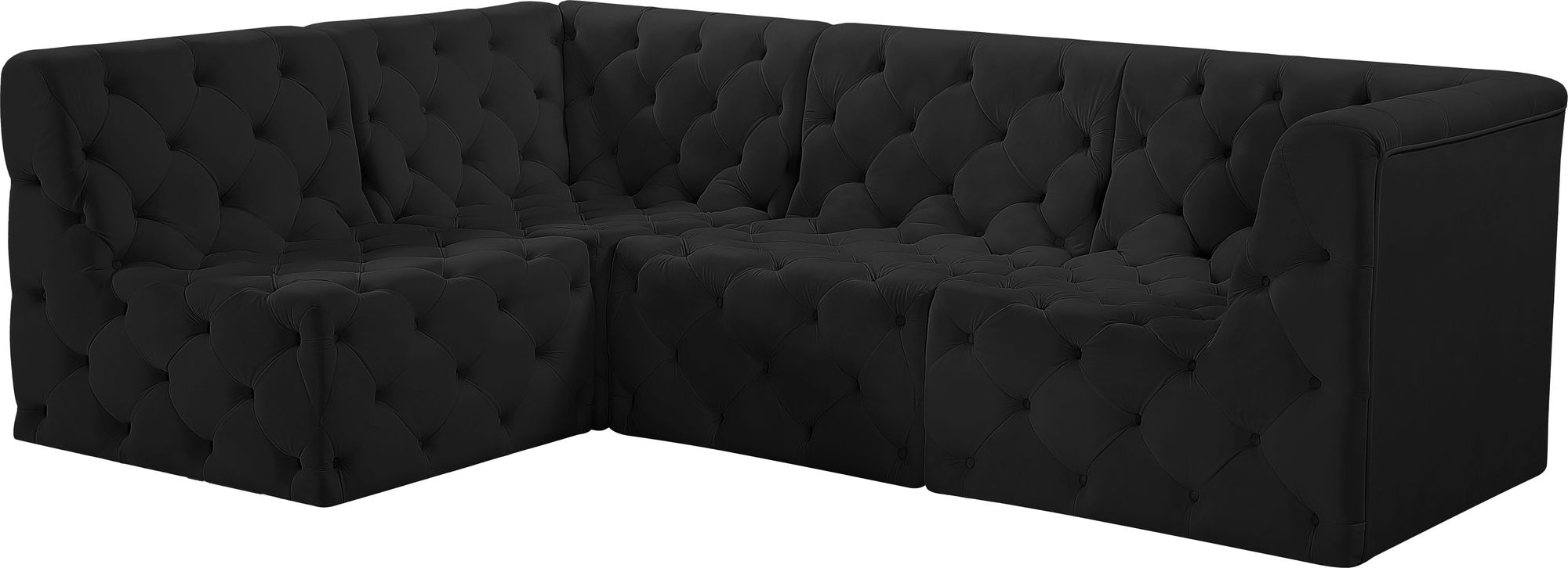 Tuft 99" 4-Piece Velvet Modular Sectional