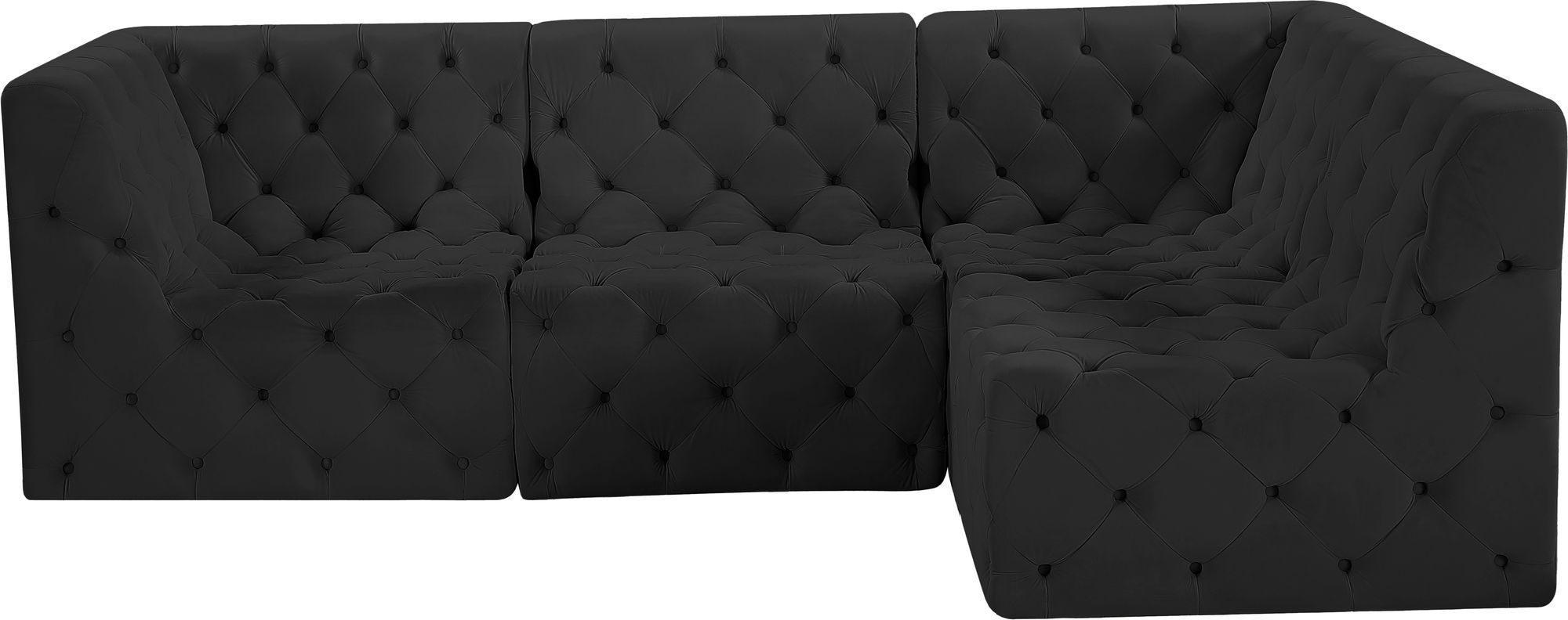 Tuft 99" 4-Piece Velvet Modular Sectional