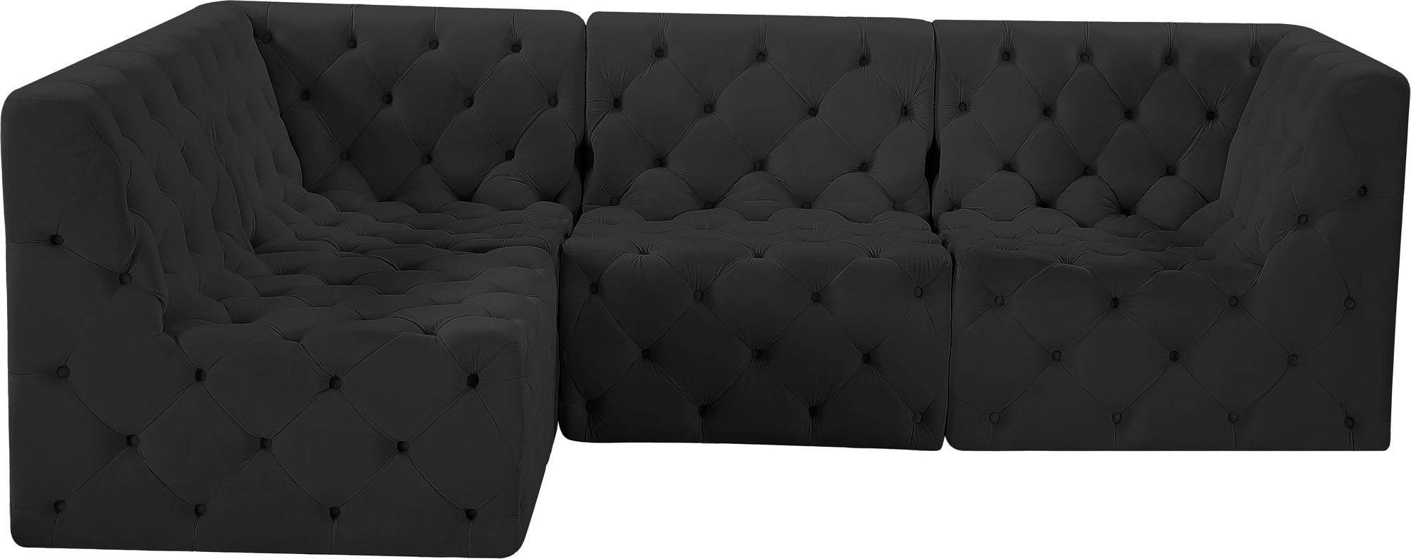 Tuft 99" 4-Piece Velvet Modular Sectional