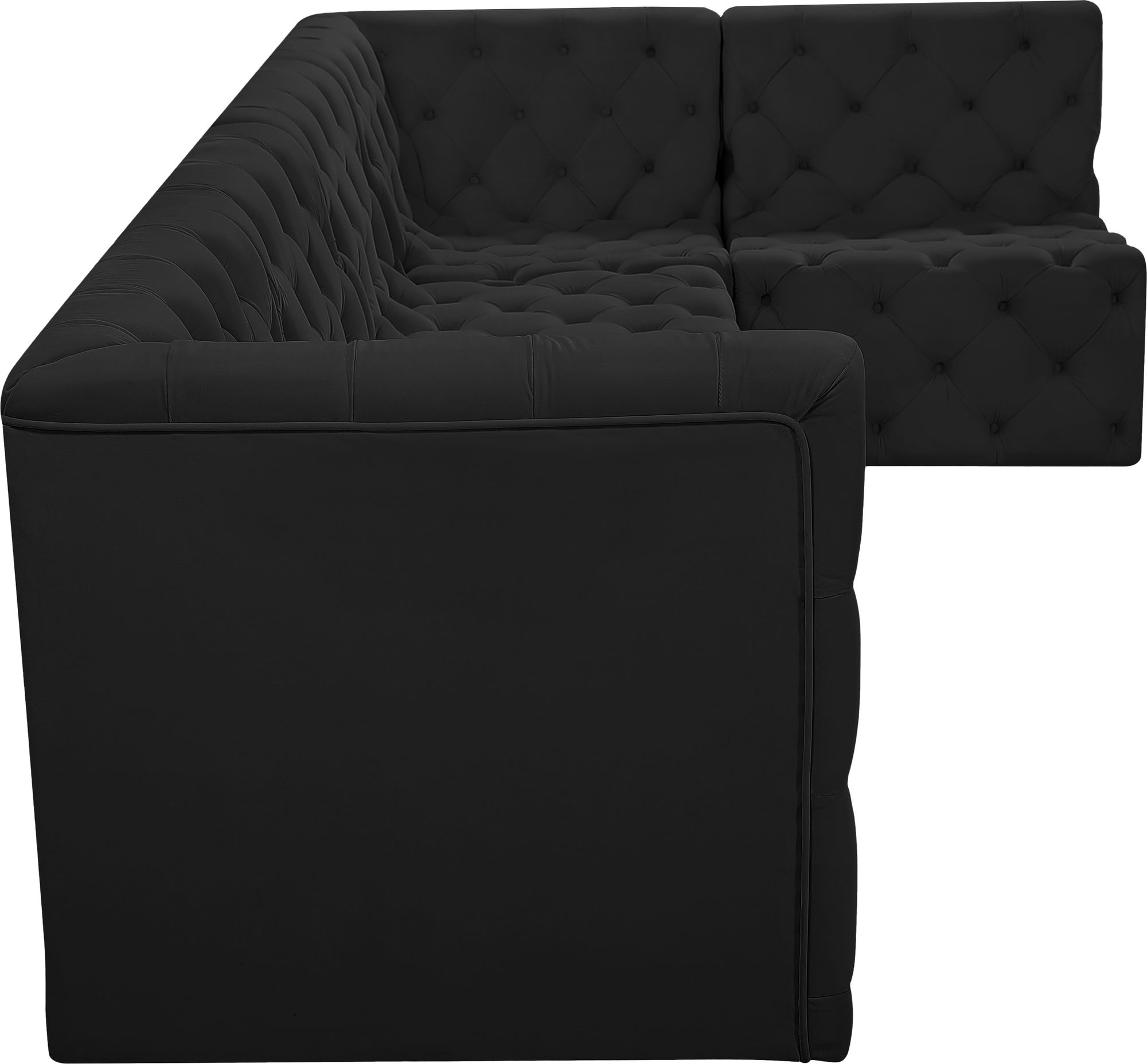 Tuft 128" 5-Piece Velvet Modular Armless Sectional
