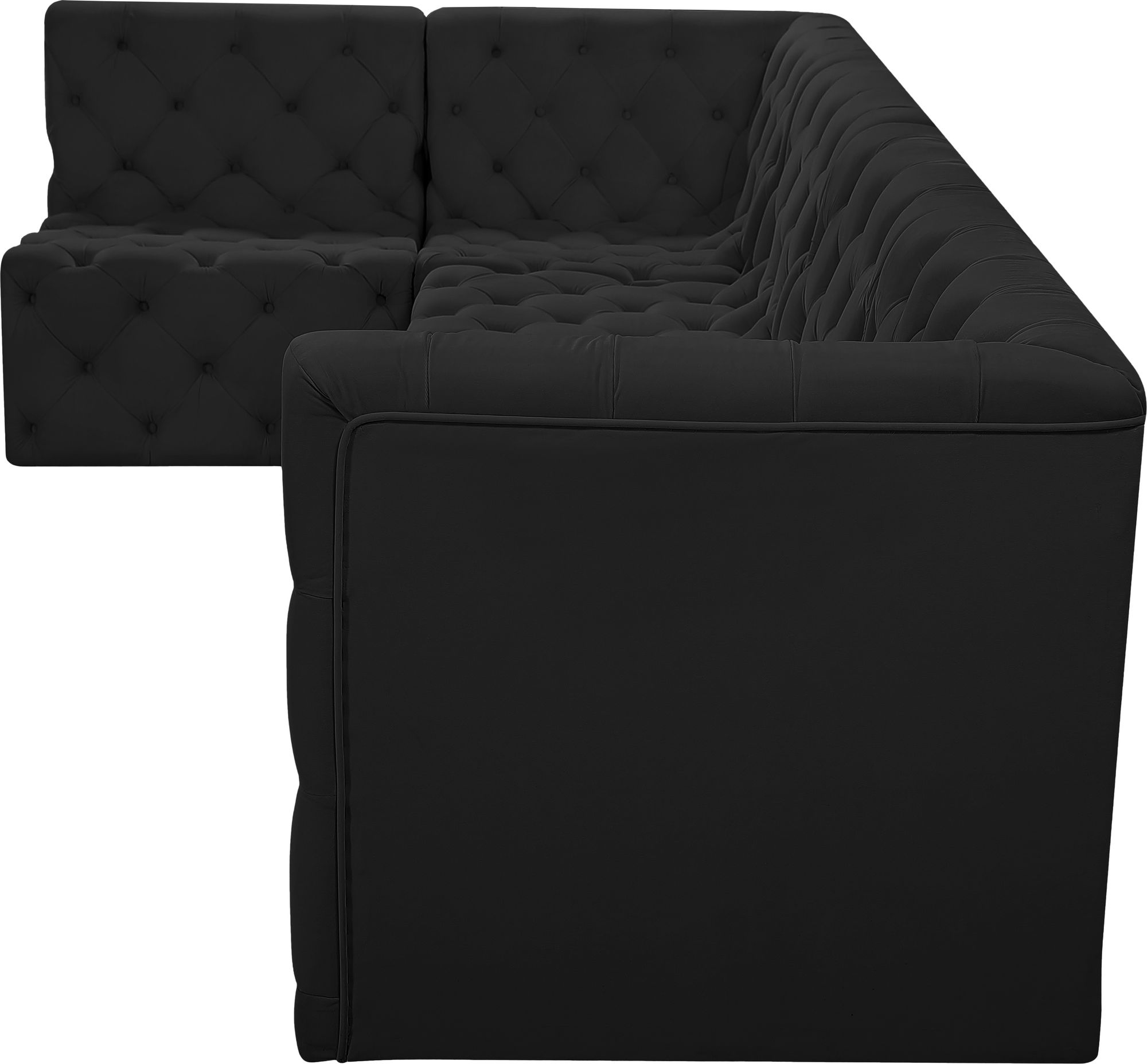 Tuft 128" 5-Piece Velvet Modular Armless Sectional