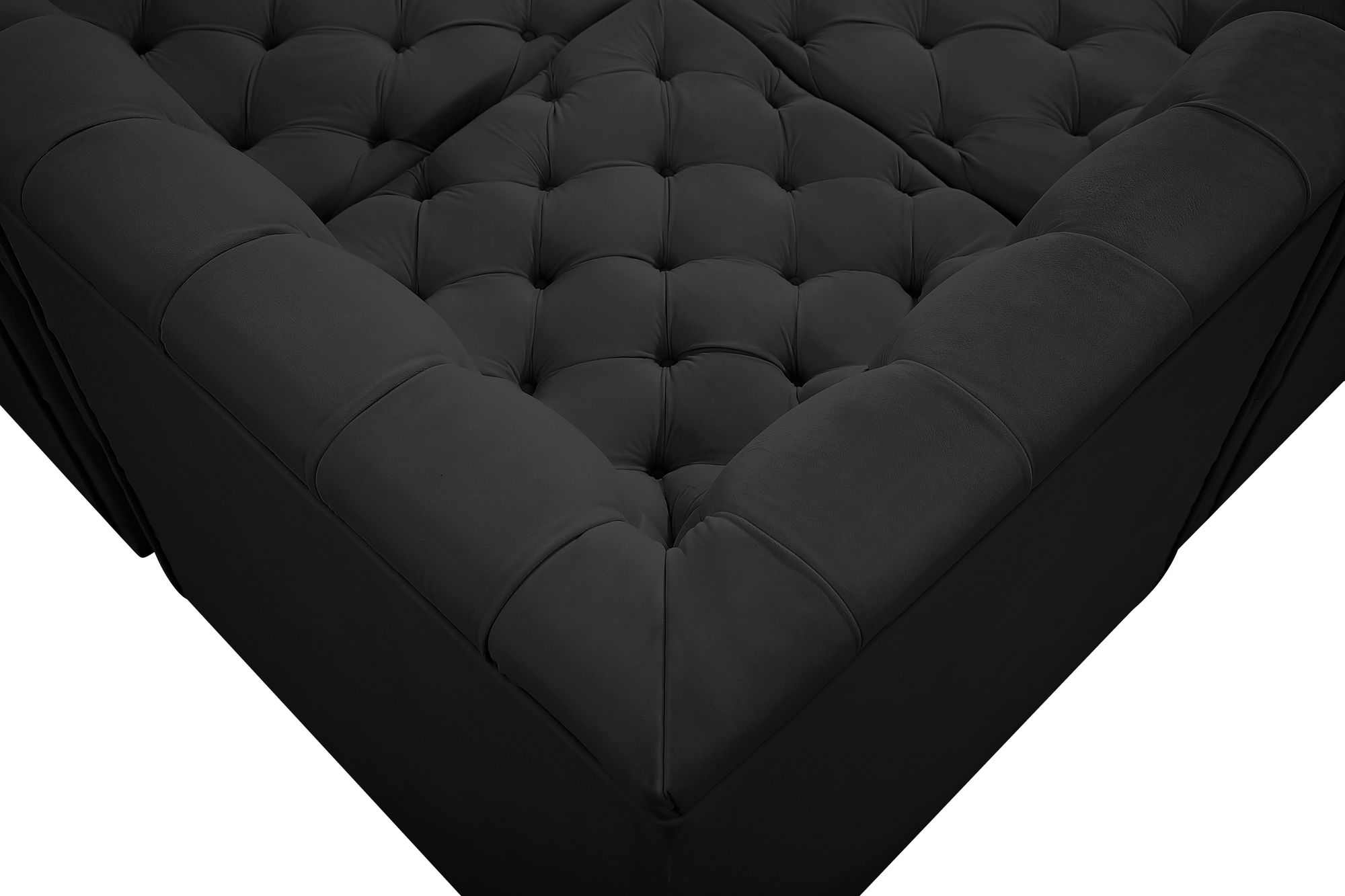 Tuft 128" 5-Piece Velvet Modular Armless Sectional