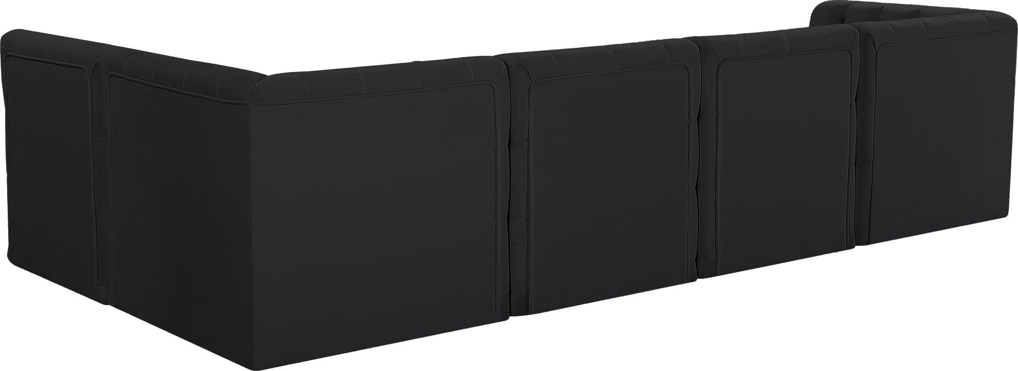 Tuft 128" 5-Piece Velvet Modular Armless Sectional