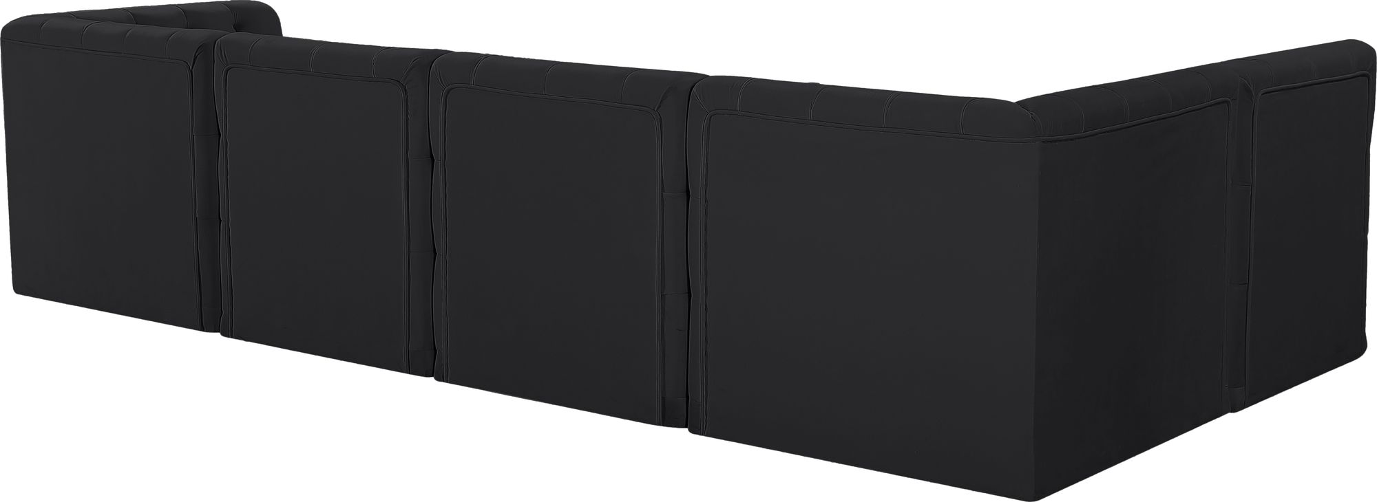 Tuft 128" 5-Piece Velvet Modular Armless Sectional