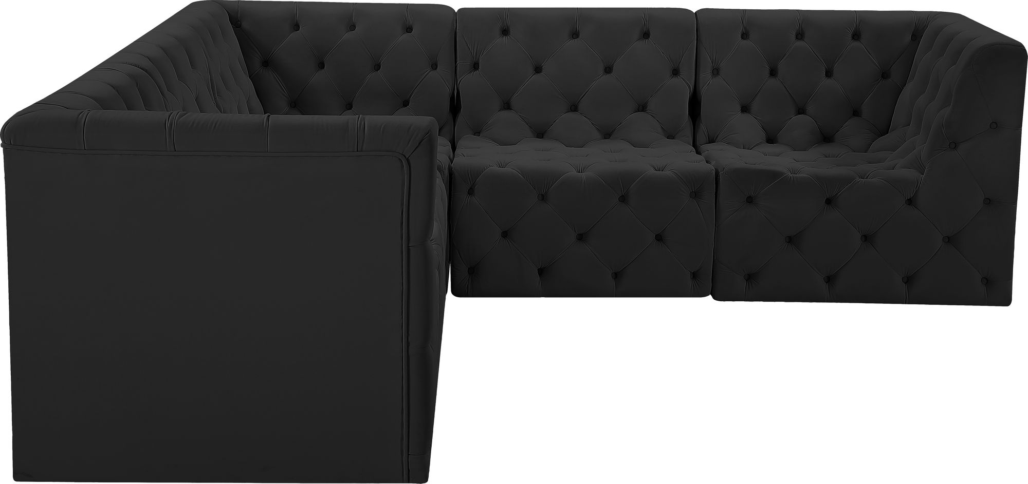 Tuft 99" 5-Piece Velvet Modular Sectional
