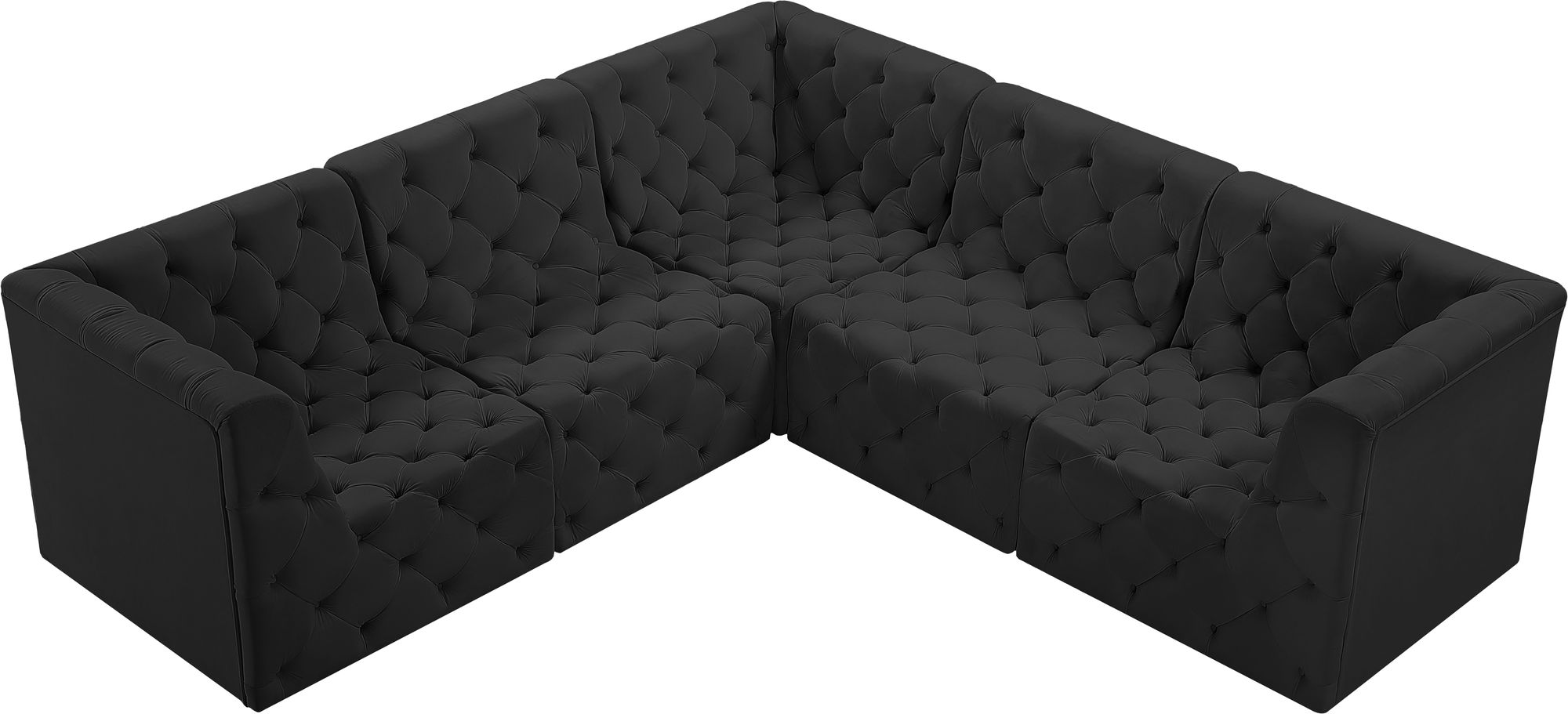 Tuft 99" 5-Piece Velvet Modular Sectional
