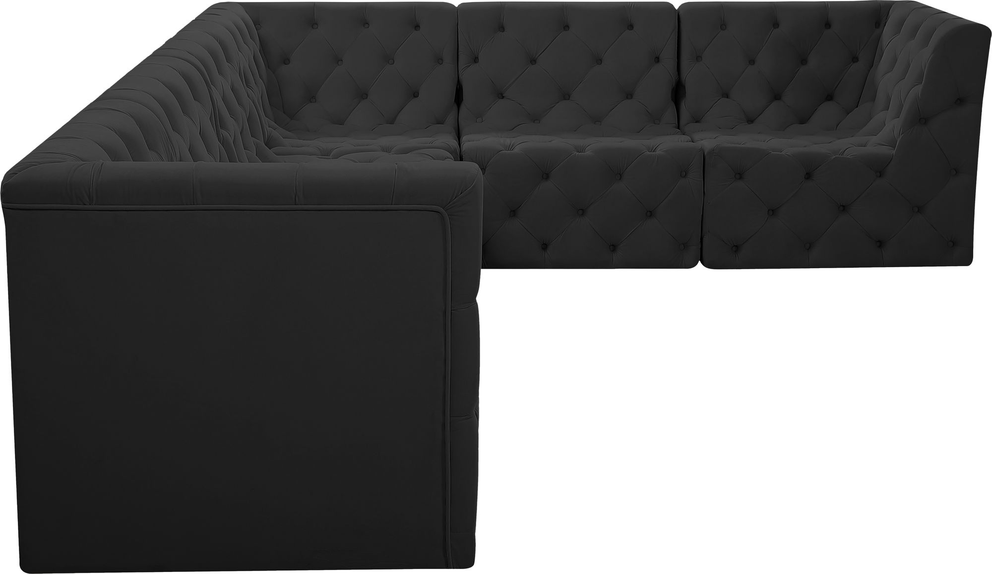 Tuft 128" 6-Piece Velvet Modular Sectional