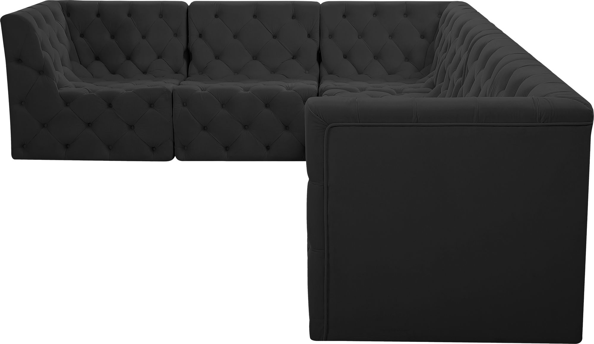 Tuft 128" 6-Piece Velvet Modular Sectional