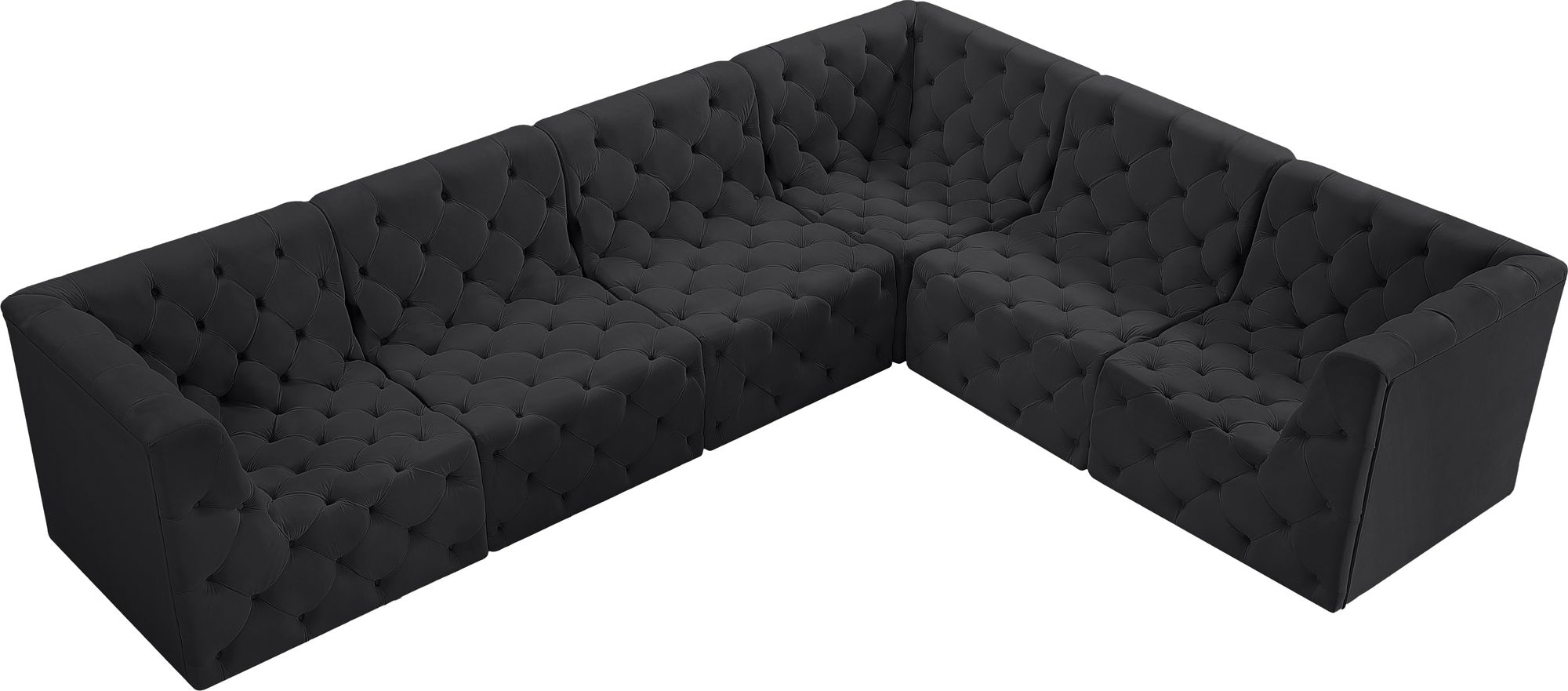 Tuft 128" 6-Piece Velvet Modular Sectional