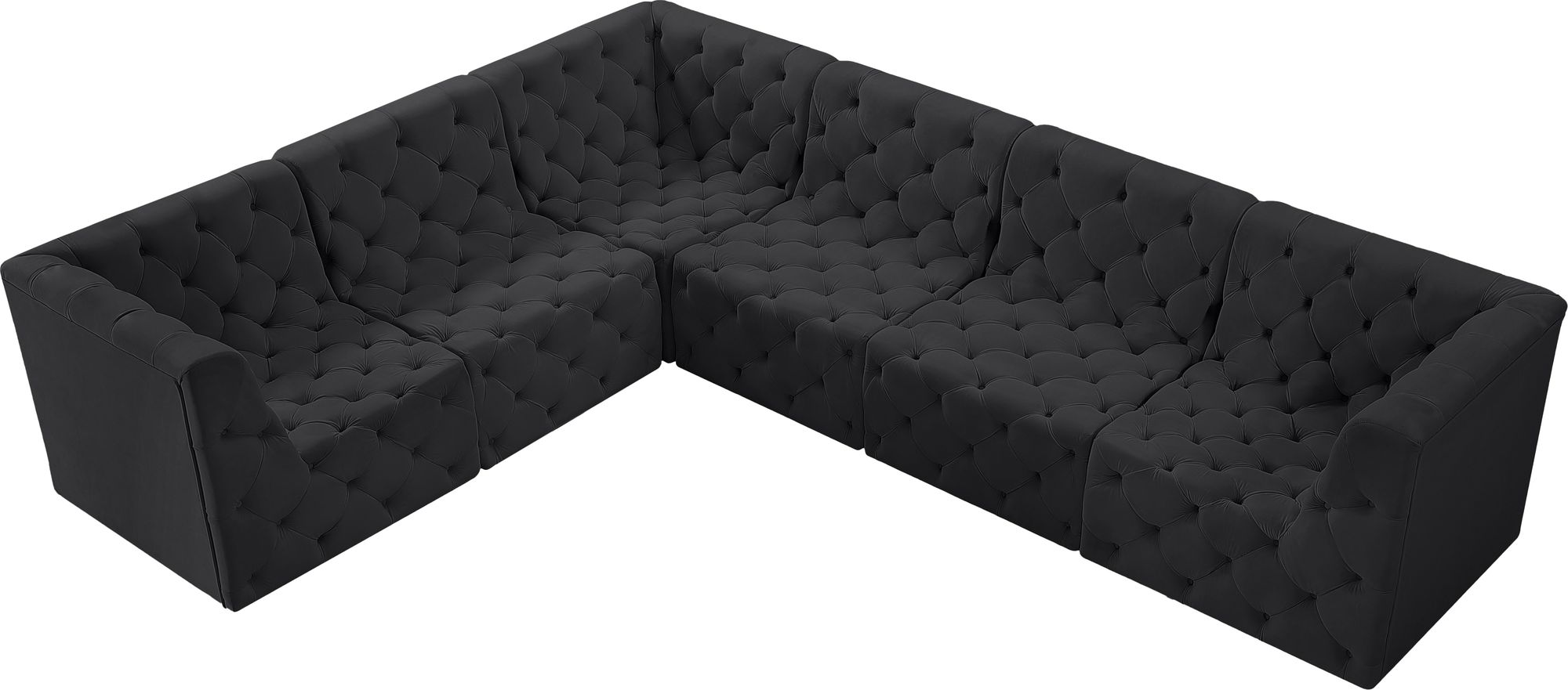 Tuft 128" 6-Piece Velvet Modular Sectional