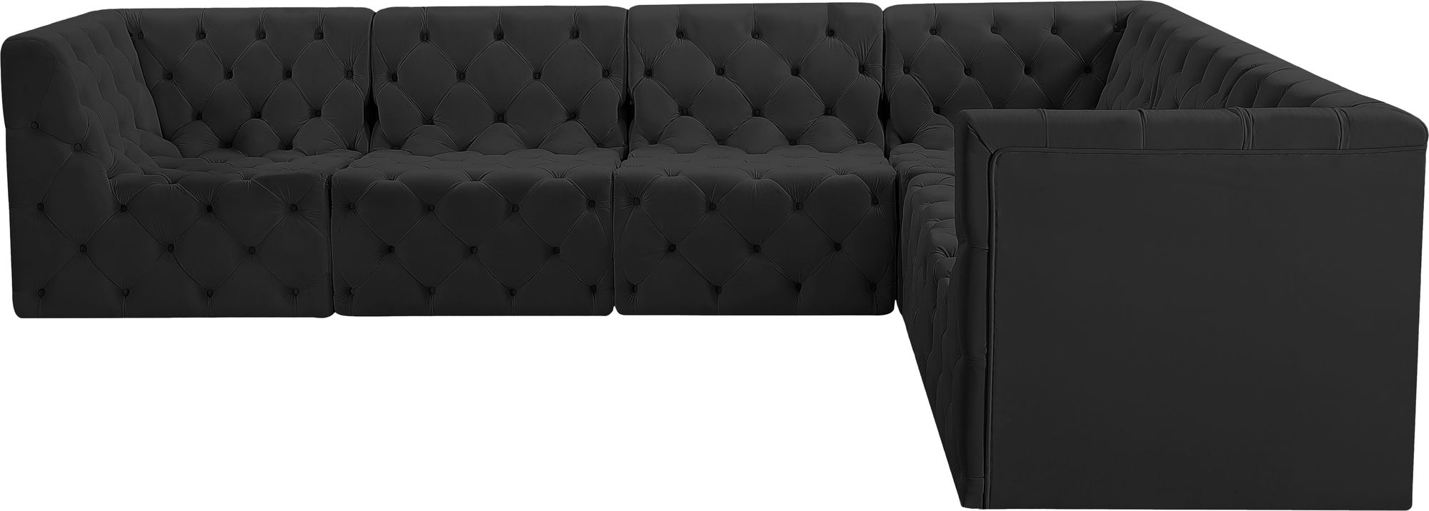 Tuft 128" 6-Piece Velvet Modular Sectional
