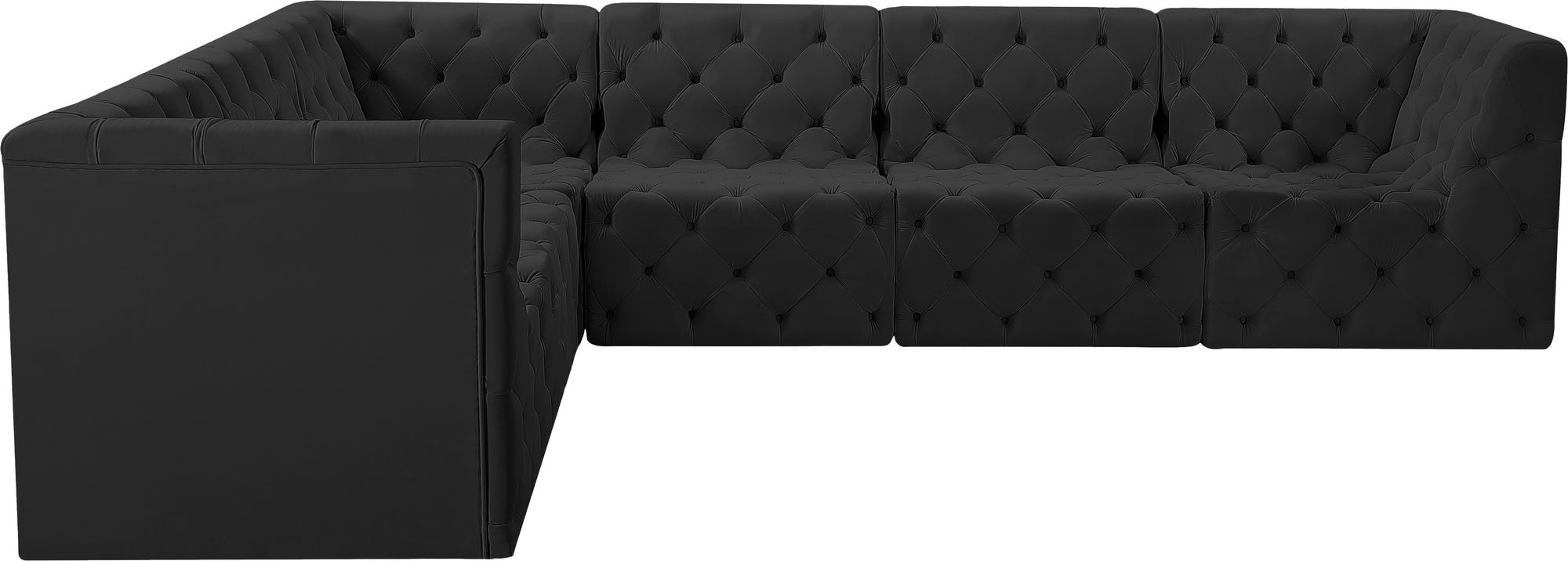Tuft 128" 6-Piece Velvet Modular Sectional