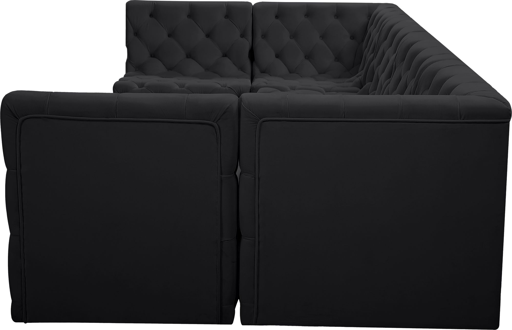 Tuft 128" 6-Piece Velvet Modular U-Shape Sectional