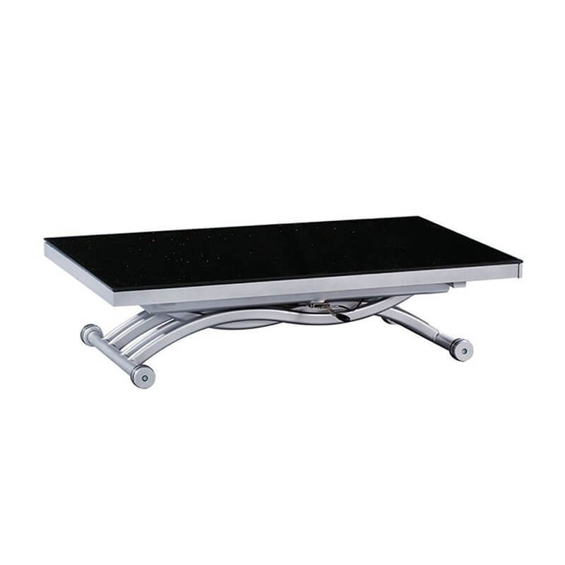 2109 Modern Rectangular Glass Extendable Dining Table by ESF Furniture