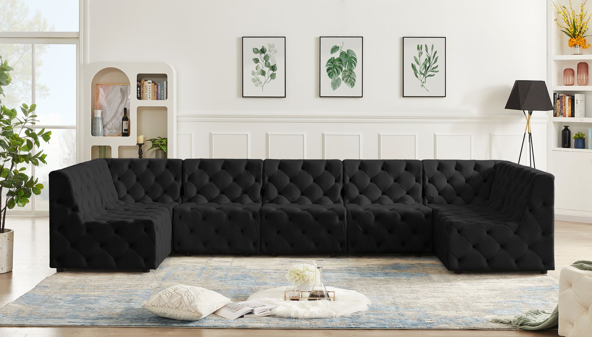 Tuft 157" 7-Piece Velvet Modular Sectional