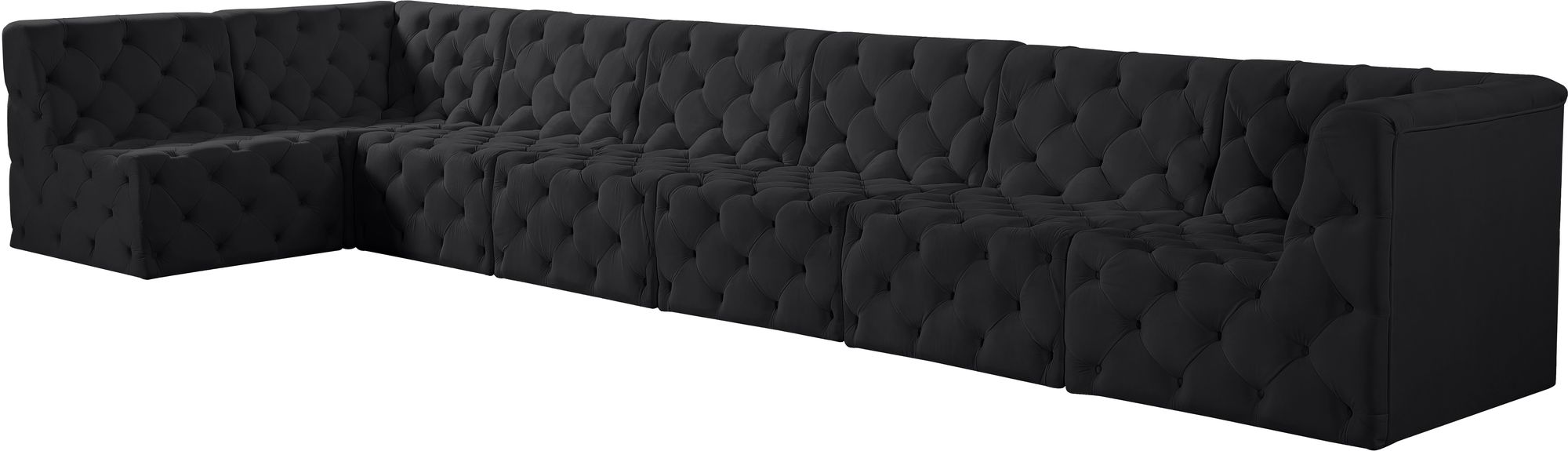 Tuft 186" 7-Piece Velvet Modular Sectional