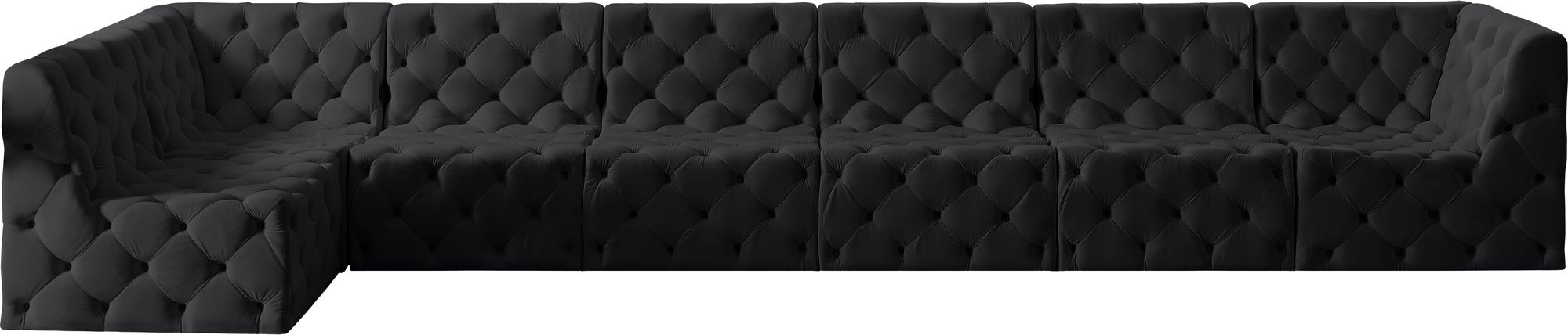 Tuft 186" 7-Piece Velvet Modular Sectional