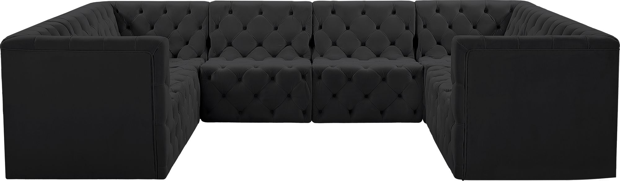 Tuft 128" 8-Piece Velvet Modular Sectional