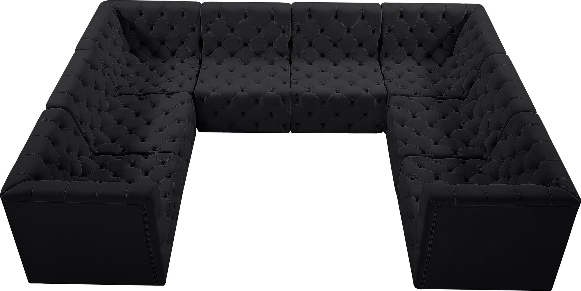 Tuft 128" 8-Piece Velvet Modular Sectional