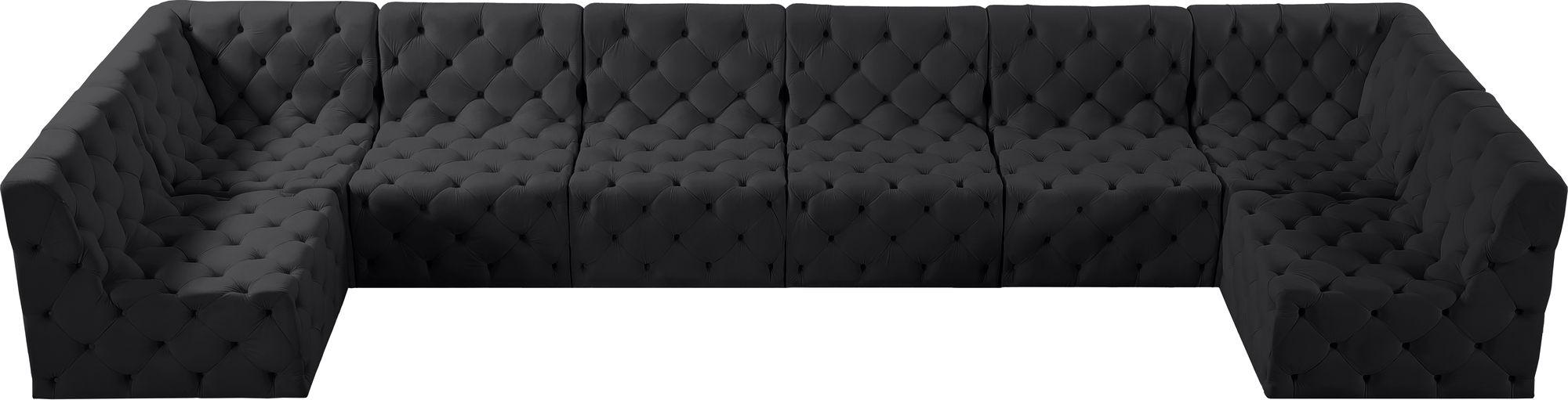 Tuft 215" 8-Piece Velvet Modular Sectional