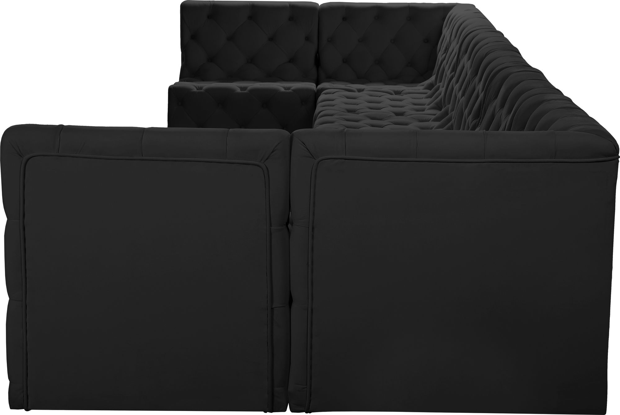 Tuft 215" 8-Piece Velvet Modular Sectional