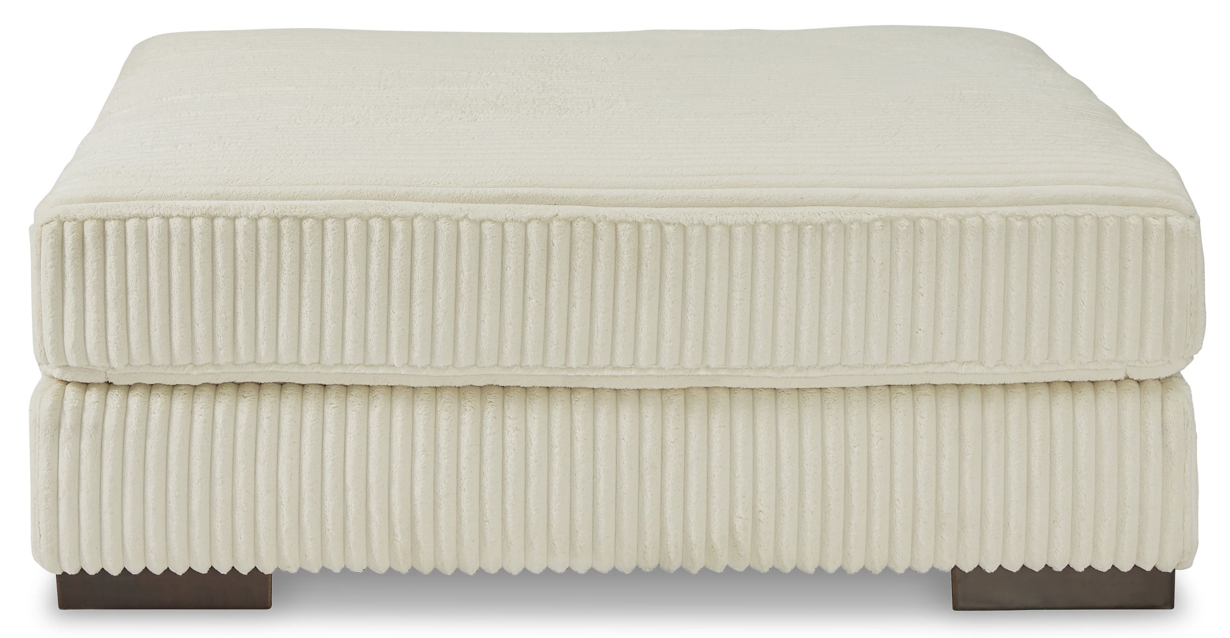Lindyn Polyester Oversized Accent Ivory Ottoman