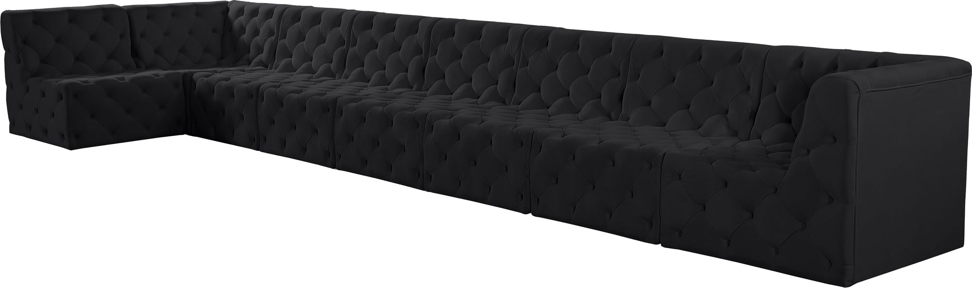 Tuft 186" 8-Piece Velvet Modular Sectional