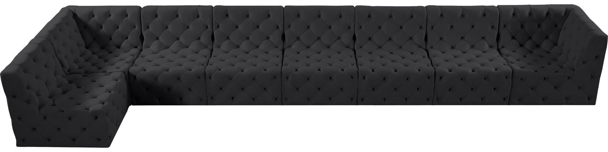 Tuft 186" 8-Piece Velvet Modular Sectional