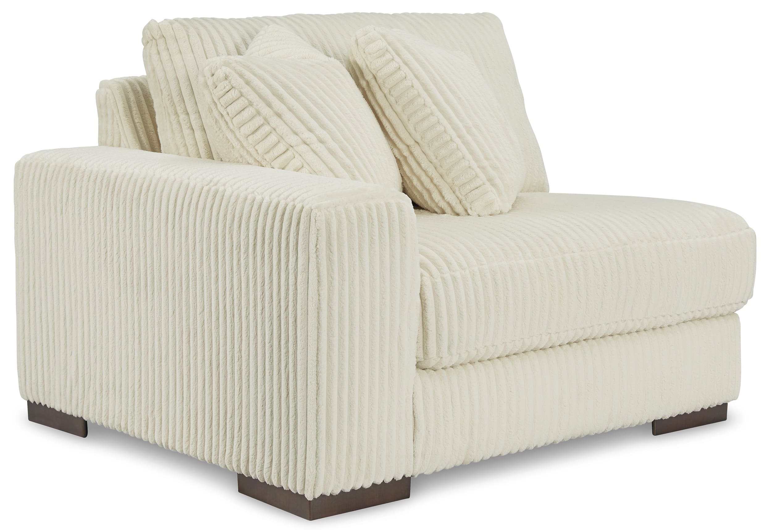 Ashley Lindyn 2-Piece Ivory Loveseat Right Facing Sectional