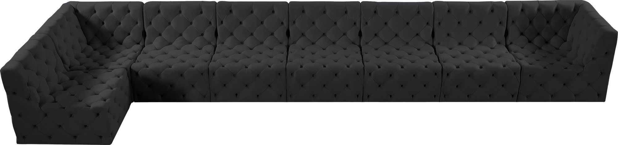 Tuft 186" 8-Piece Velvet Modular Sectional