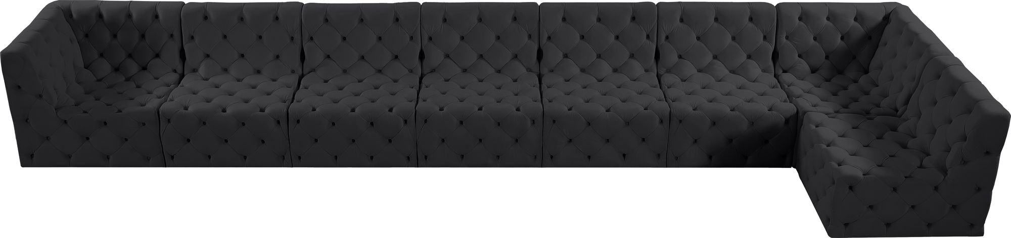Tuft 186" 8-Piece Velvet Modular Sectional