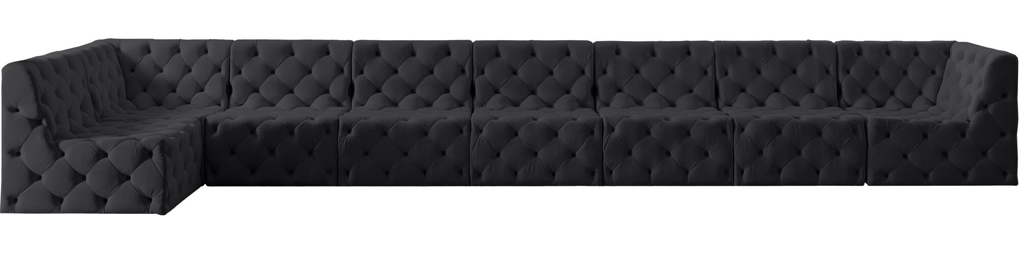 Tuft 186" 8-Piece Velvet Modular Sectional