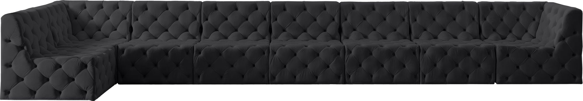 Tuft 186" 8-Piece Velvet Modular Sectional