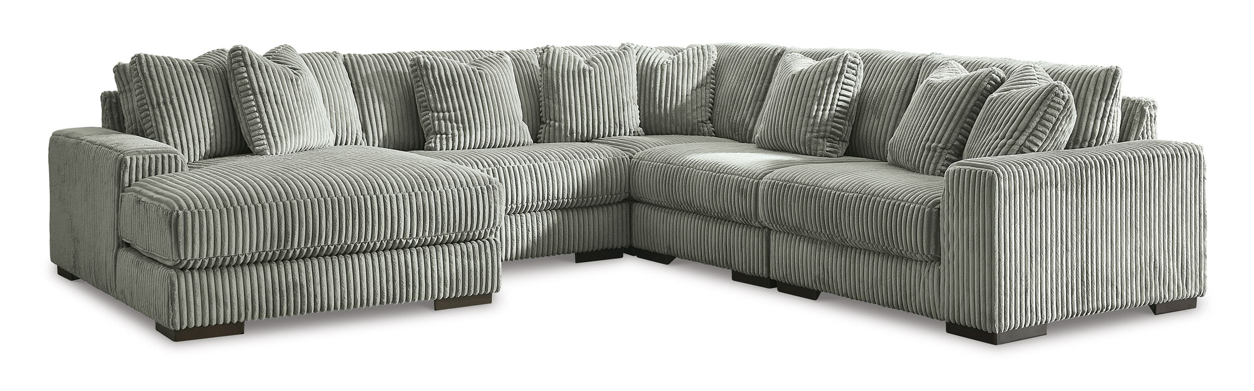 Lindyn 5-Piece Polyester U-Shaped Sectional Sofa w/Left Arm Chaise Facing