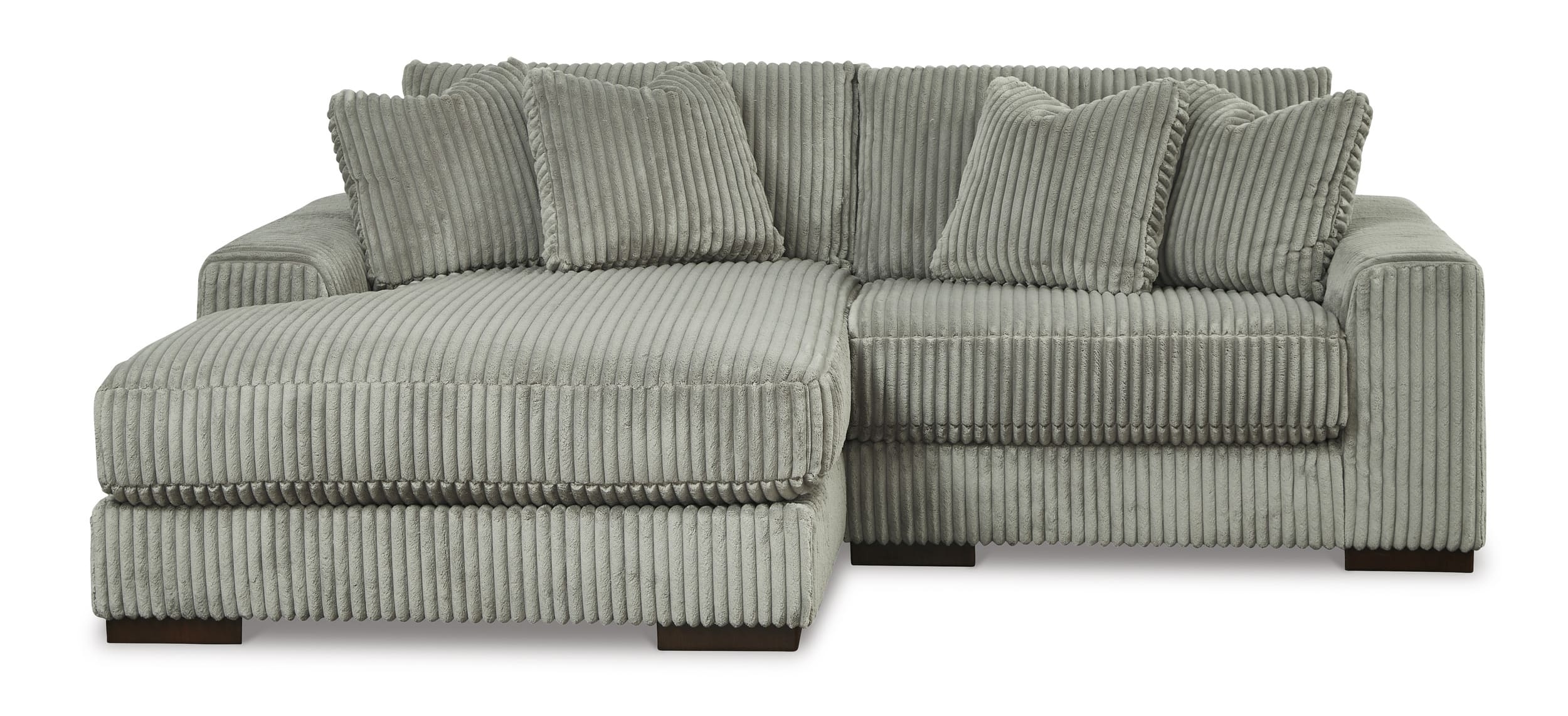 Lindyn 2-Piece Polyester L-Shaped Sectional Sofa w/Left Arm Chaise Facing